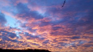 Predigt zu 1. Korinther 9,23-27 Septuagesimae Impuls der Woche Himmel Abendhimmel bunte Wolken