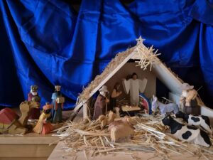 Home Weihnachten Krippe Weihnachtskrippe Holz Frohe Baby Jesus 